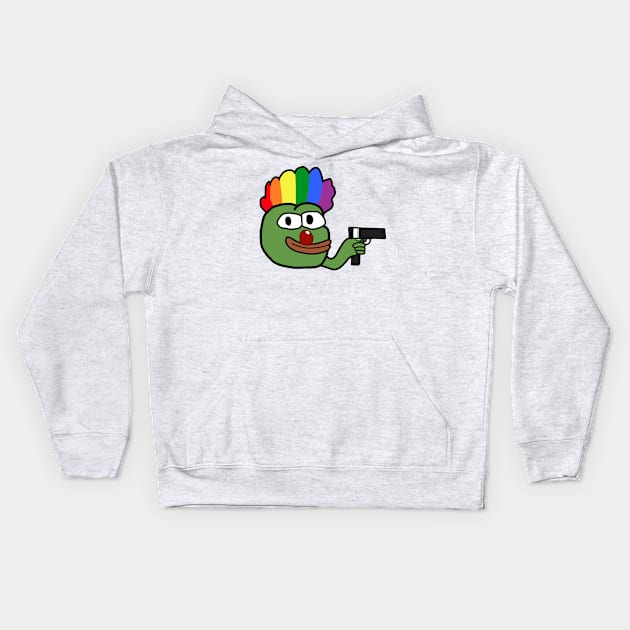 Belle Delphine's Clown Pepe The Frog Kids Hoodie by artsylab